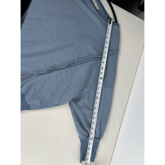 free people we the free camden sweatshirt XS blue long sleeve - Picture 9 of 10